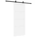 Porte coulissante  avec quincaillerie blanche 83x202 cm Bois massif de pin