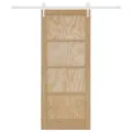 Porte coulissante  avec matériel 83x202 cm Bois massif de pin