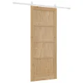 Porte coulissante  avec matériel 83x202 cm Bois massif de pin