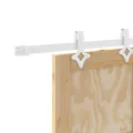 Porte coulissante  avec ensemble de quincaillerie 83x202 cm en bois massif de pin