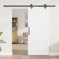 Porte coulissante  avec kit de matériel 'ORKDAL'Bois massif blanc Pin