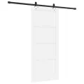 Porte coulissante  avec kit de matériel 'ORKDAL'Bois massif blanc Pin
