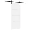 Porte coulissante  avec quincaillerie blanche 83x202 cm en bois massif de pin