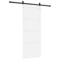 Porte coulissante  avec quincaillerie blanche 83x202 cm en bois massif de pin