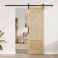 Porte Coulissante avec Quincaillerie 73.5x211 cm Bois Massif Pin