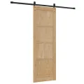 Porte Coulissante avec Quincaillerie 73.5x211 cm Bois Massif Pin