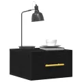 Table de chevet murale  en chêne noir 35x35x20 cm