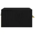 Table de chevet murale  en chêne noir 35x35x20 cm