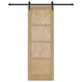 Porte Coulissante  avec Quincaillerie 73,5x211 cm Bois Massif de Pin