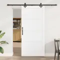 Porte coulissante  avec quincaillerie blanche 93x202 cm en bois massif de pin