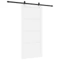 Porte coulissante  avec quincaillerie blanche 93x202 cm en bois massif de pin