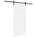 Porte coulissante  avec kit de matériel blanche 93x202 cm en bois massif