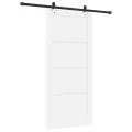 Porte coulissante  avec quincaillerie blanche 93x202 cm en bois massif de pin