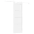 Porte coulissante  avec matériel blanc 73,5x211 cm en pin massif
