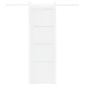 Porte coulissante  avec matériel blanc 73,5x211 cm en pin massif