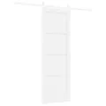 Porte coulissante  avec matériel blanc 73,5x211 cm en pin massif