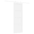 Porte coulissante  avec kit de matériel blanc 73,5x211 cm en pin massif
