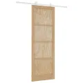 Porte coulissante  avec ensemble quincaillerie 83x232 cm en bois massif de pin