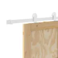 Porte coulissante  avec ensemble quincaillerie 83x232 cm en bois massif de pin