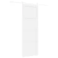 Porte coulissante  avec matériel blanc 83x232 cm en bois massif de pin