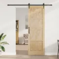 Porte coulissante  avec kit quincaillerie 'ORKDAL'en bois massif de pin
