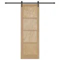 Porte coulissante  avec kit quincaillerie 'ORKDAL'en bois massif de pin