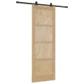 Porte coulissante  avec matériel 83x232 cm Bois massif de pin