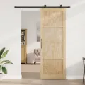Porte coulissante  avec matériel 83x232 cm Bois massif de pin