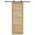 Porte coulissante  avec matériel 83x232 cm Bois massif de pin