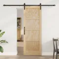Porte coulissante  avec kit de matériel 73,5x198,5 cm Bois massif pin