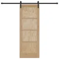 Porte coulissante  avec kit de matériel 73,5x198,5 cm Bois massif pin