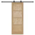 Porte coulissante  avec quincaillerie 73,5 x 198,5 cm en bois massif de pin