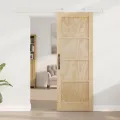 Porte coulissante  avec matériel 73,5x198,5 cm Bois massif en pin