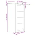 Porte coulissante  avec matériel 73,5x198,5 cm Bois massif en pin