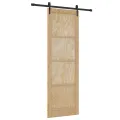 Porte Coulissante avec Kit de Quincaillerie 'ORKDAL'Bois de Pin