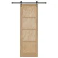 Porte Coulissante avec Kit de Quincaillerie 'ORKDAL'Bois de Pin