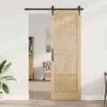 Porte Coulissante avec Kit de Quincaillerie 'ORKDAL'Bois de Pin