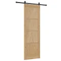 Porte Coulissante avec Kit de Quincaillerie 'ORKDAL'Bois de Pin
