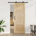 Porte Coulissante avec Ensemble Quincaillerie 'ORKDAL'Bois Massif de Pin