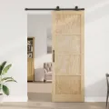 Porte Coulissante avec Ensemble Quincaillerie 'ORKDAL'Bois Massif de Pin