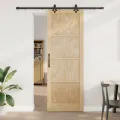 Porte Coulissante  avec Quincaillerie 83x232 cm Bois Massif Pin