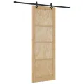Porte Coulissante  avec Quincaillerie 83x232 cm Bois Massif Pin