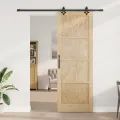 Porte Coulissante  avec Quincaillerie 83x232 cm Bois Massif Pin