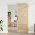 Porte coulissante  avec quincaillerie 93x232 cm en Bois massif de pin