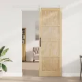 Porte coulissante  avec kit de matériel 78x232 cm en bois massif de pin