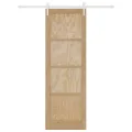 Porte coulissante  avec kit de matériel 78x232 cm en bois massif de pin