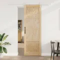 Porte coulissante  avec quincaillerie 78x232 cm en bois massif de pin