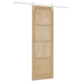 Porte coulissante  avec quincaillerie 78x232 cm en bois massif de pin