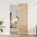 Porte coulissante  avec quincaillerie 78x232 cm en bois massif de pin