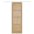 Porte coulissante  avec quincaillerie 78x232 cm en bois massif de pin